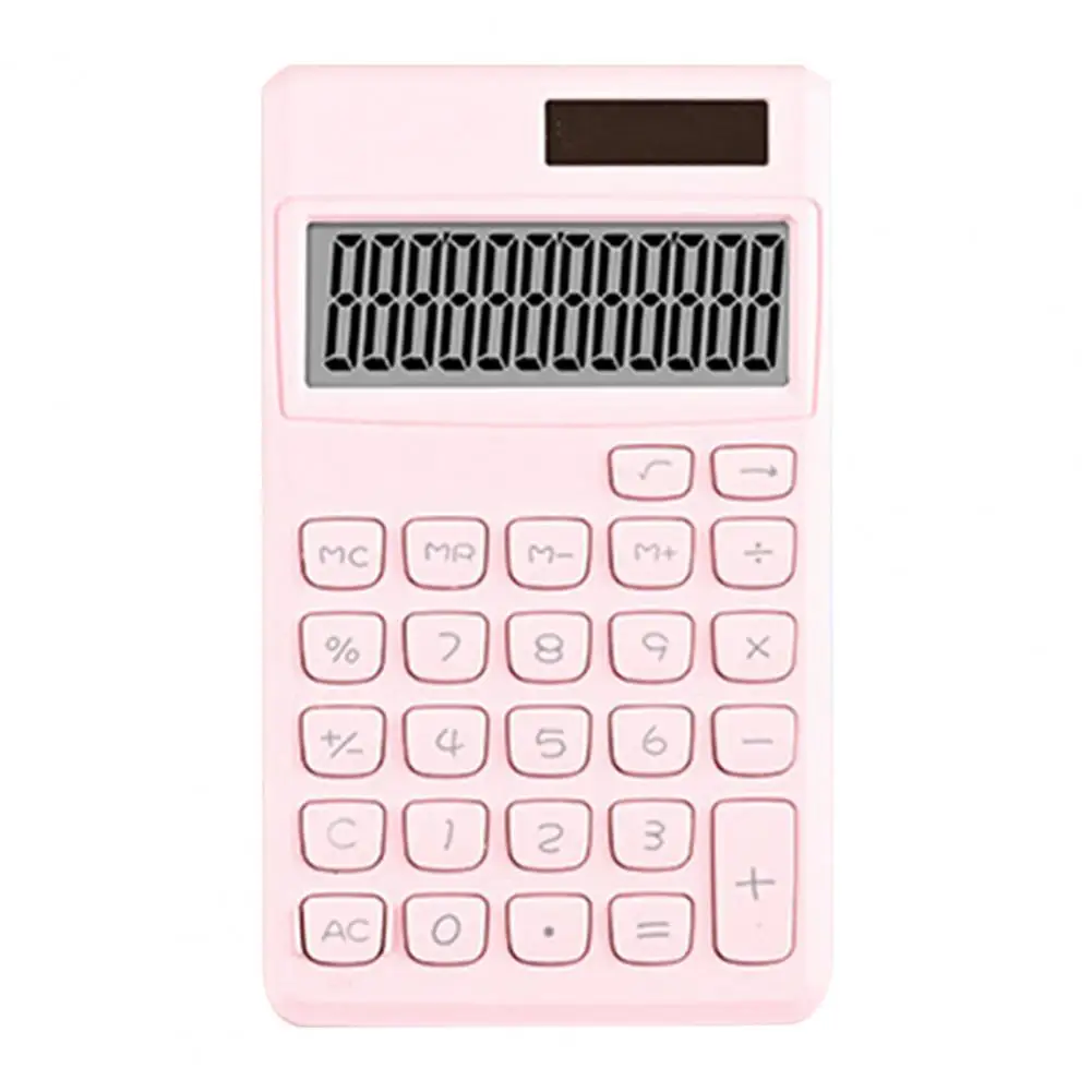 Calculadora Solar Powered com grande display LCD, botões grandes, desligamento automático, claro, portátil, escritório