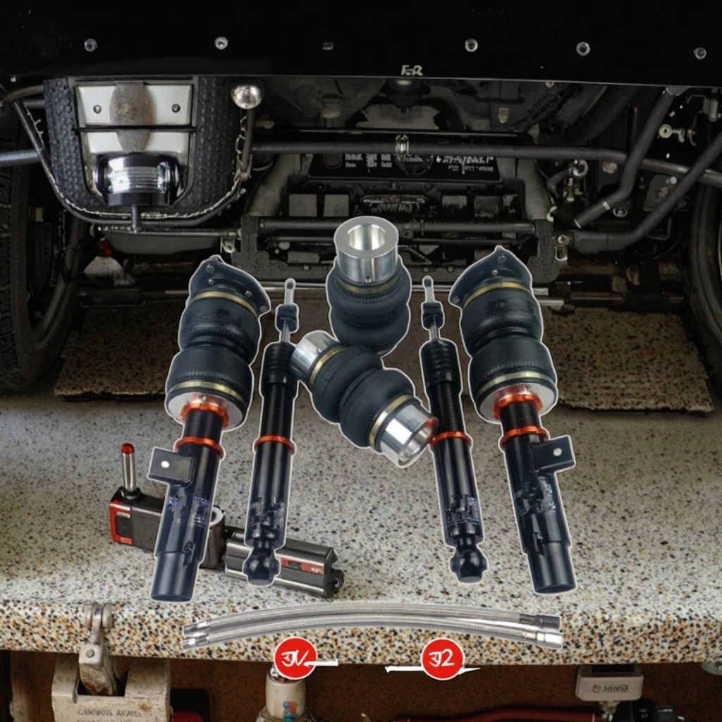 Para A1 (2021+) Kit de suspensión neumática con puntal de aire y amortiguador 32 amortiguación ajustable acero + aluminio + Material de goma