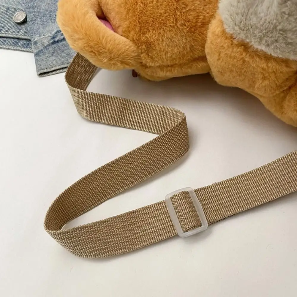 Trendiger mehrfarbiger Plüschbären-Rucksack, 3D-Kegelhaar, Plüsch-Schultertasche, Ins Cartoon-Bär-Tier-Tasche im Freien