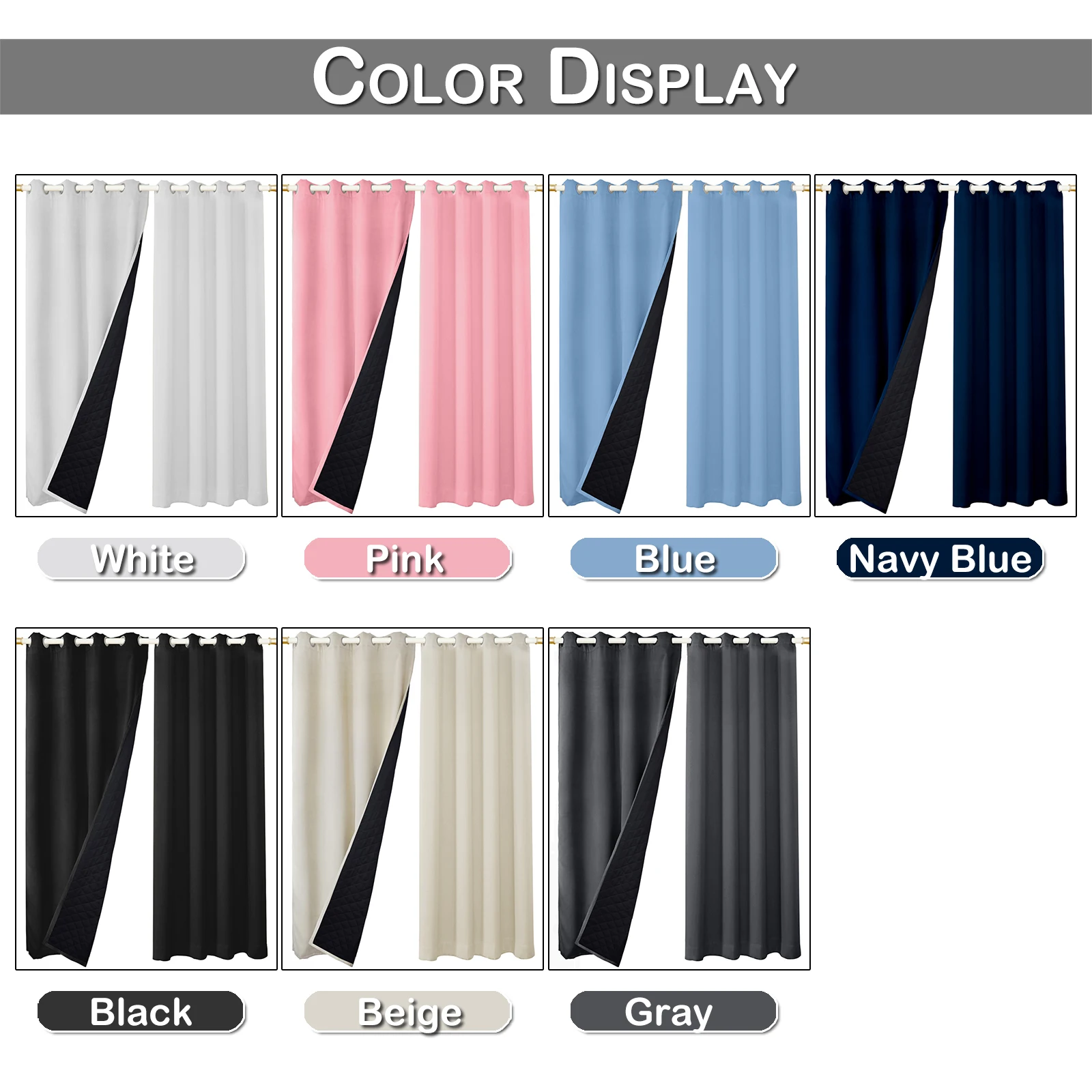 مبطن 100% ستائر التعتيم لغرفة المعيشة الثقيلة نافذة الستائر غرفة نوم الشتاء سميكة الحرارية الستائر الثقوب جاهزة الصنع #6