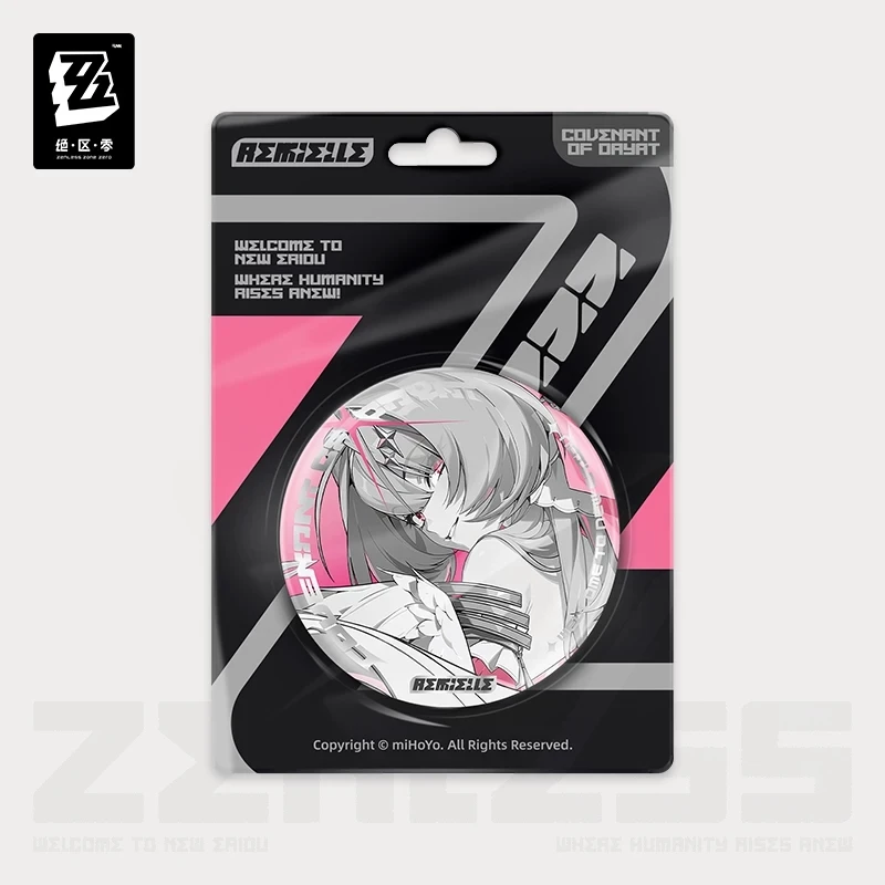 Pins Reflectantes Oficiales de la Serie de Películas de Anime ZenlessZoneZero, Mercancía de Personajes de Videojuegos, Broches, Accesorios de Regalo