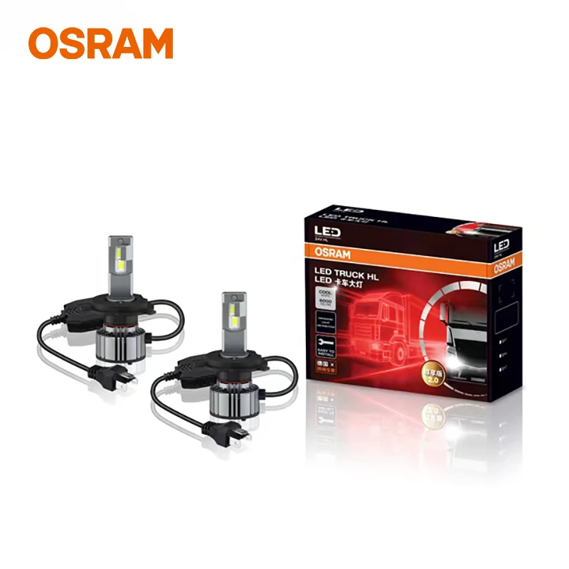 

OSRAM H4 LED ZX2.0 Светодиодная лампа для грузовиков 24В 55/55Вт, сверхмощный свет 6500K, холодный белый, улучшенная замена, яркий дальний и ближний свет
