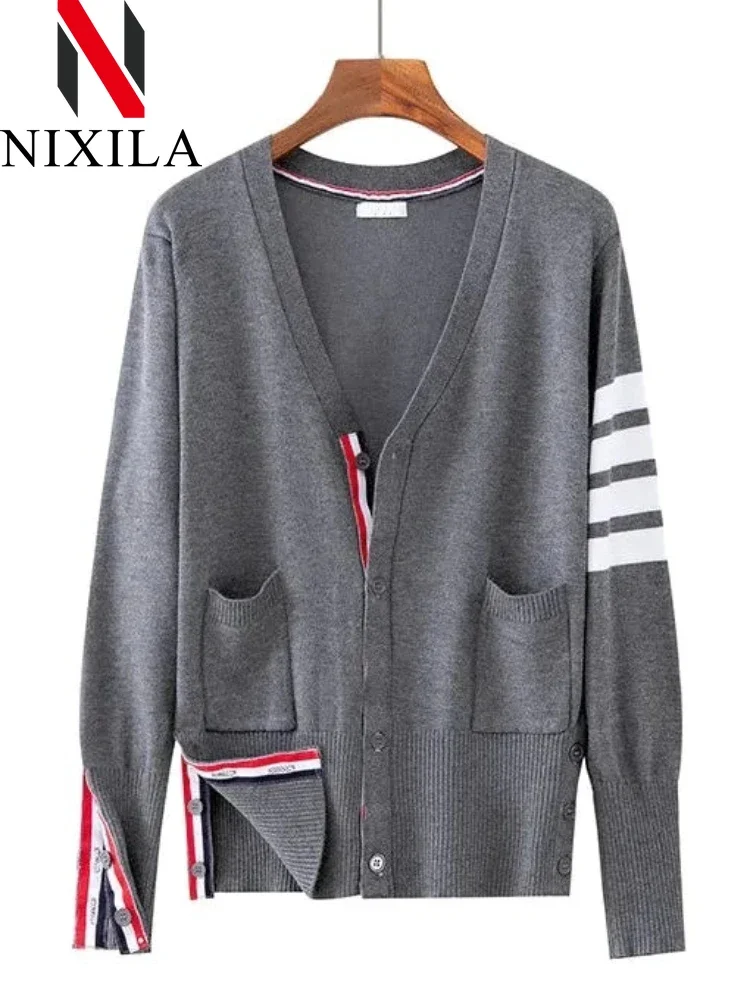 Spring Autumn Kint Cardigan Women Korean Fashion Loose Couple Sweater Jacket Vintage Elegance College Coat for Women Clothing