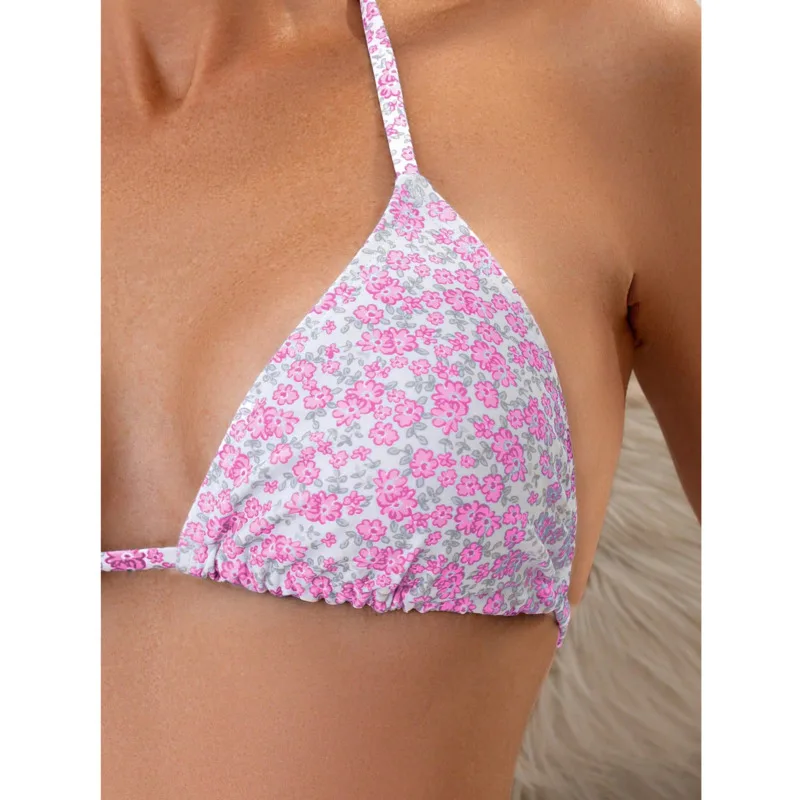 Rosa Sexy 3Pcs Bikinis Set Weiblichen Badeanzug Frauen Drei-Stück Bademode Strand Schwimmen Tragen Badeanzüge Brasilianische Bikini pool Badende