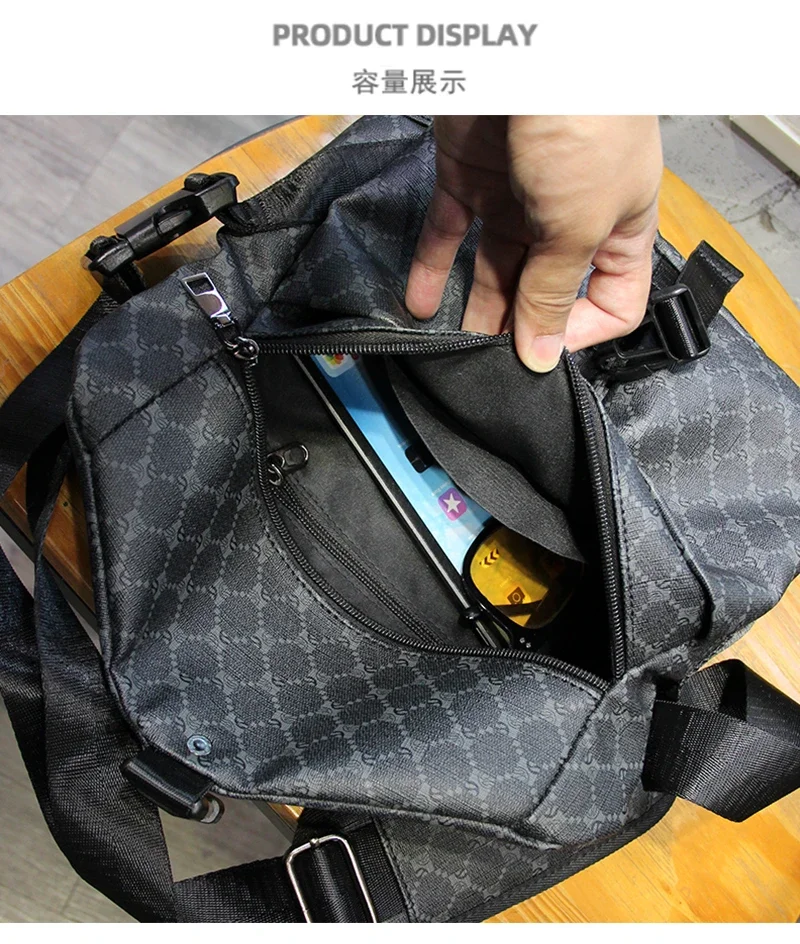 New Style Men\'s Daily Fashion Shoulder Bag Casual Crossbody Bag Plaid Small Backpack Hipster Men Messenger Bag