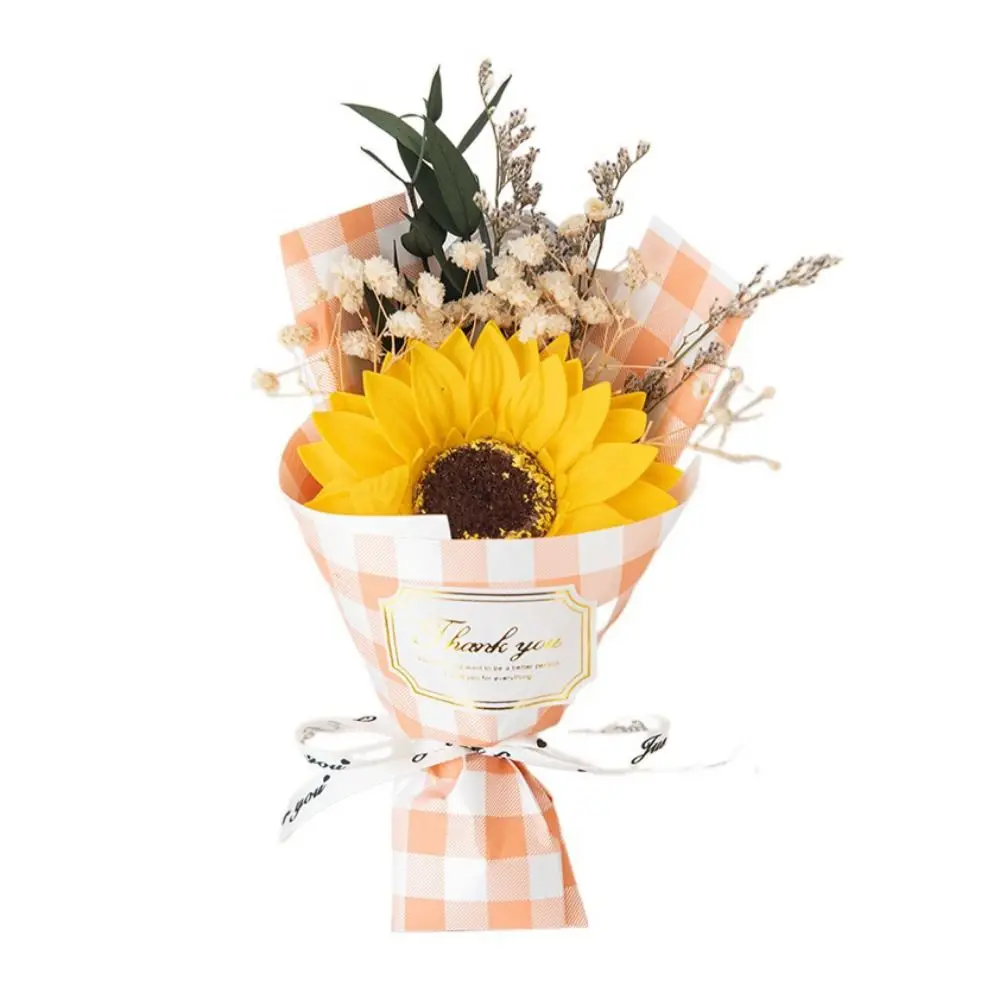 

Mini Soap Bouquet Decorative Soap Rose Flowers Simulation Romantic Sunflower Soap Flower Lifelike Eternal Rose Wedding
