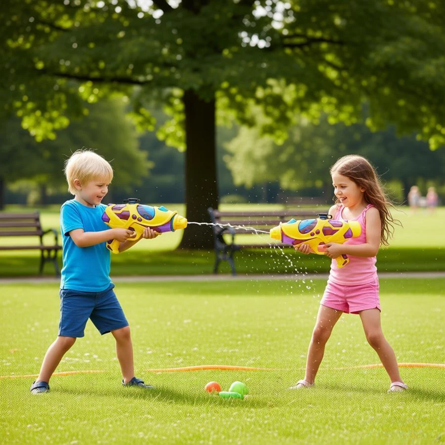 2-Pack Powerful Water Gun Set 22cm Long Range Pistols Ultimate Summer Water Battle Kit for Pool Beach Outdoor Activities Toys