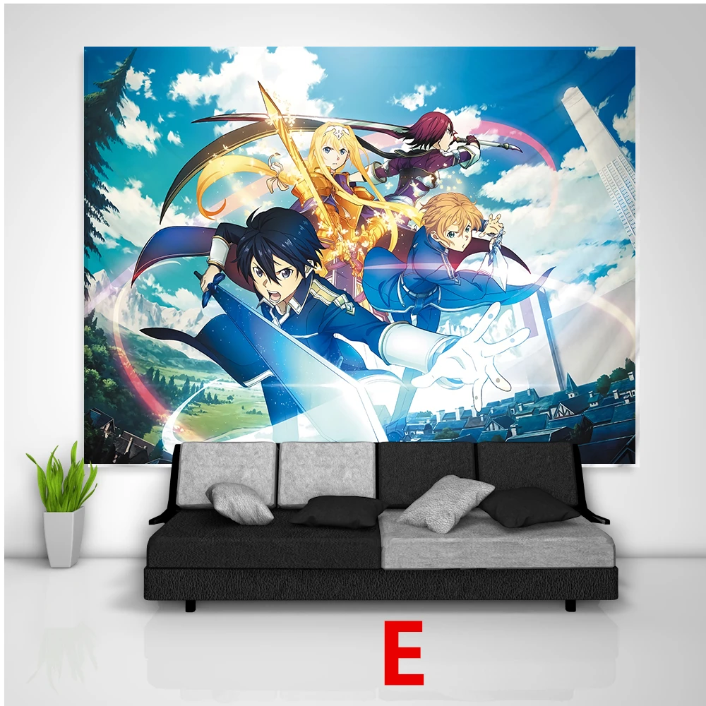 Sword Art Online Cartoon Wall Pictures Anime Poster Decor Canvas Painting Wall Art Prints Home Decor Asuna Sinon Leafa Alice