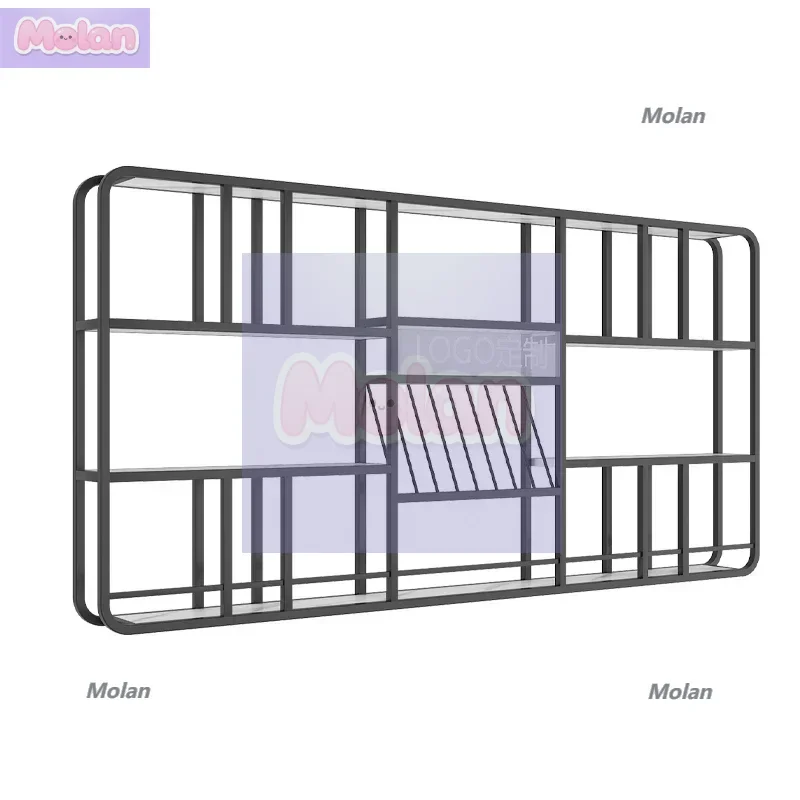 

New Chinese bar wrought iron display stand Creative restaurant Wine rack Bar counter Wine cabinet Wall-mounted rack
