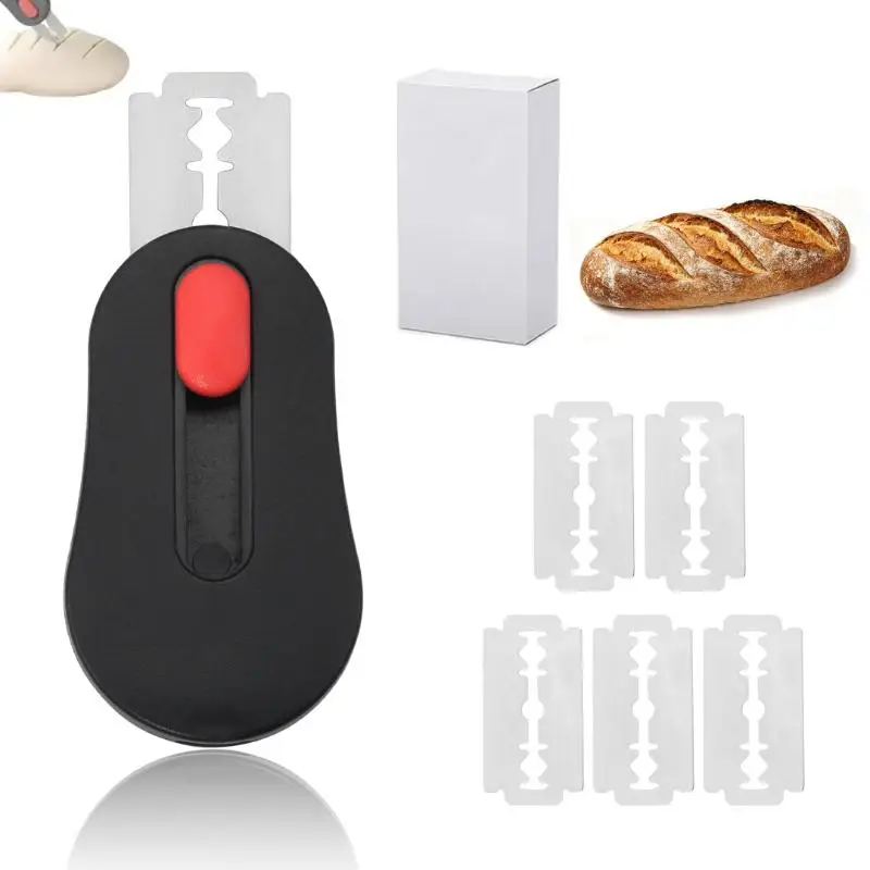 Baker's Lame Bread Slashing Tool with 5 Extra Blades Premium Sharp Dough Cutter for Artisan Sourdough Baking Home Use