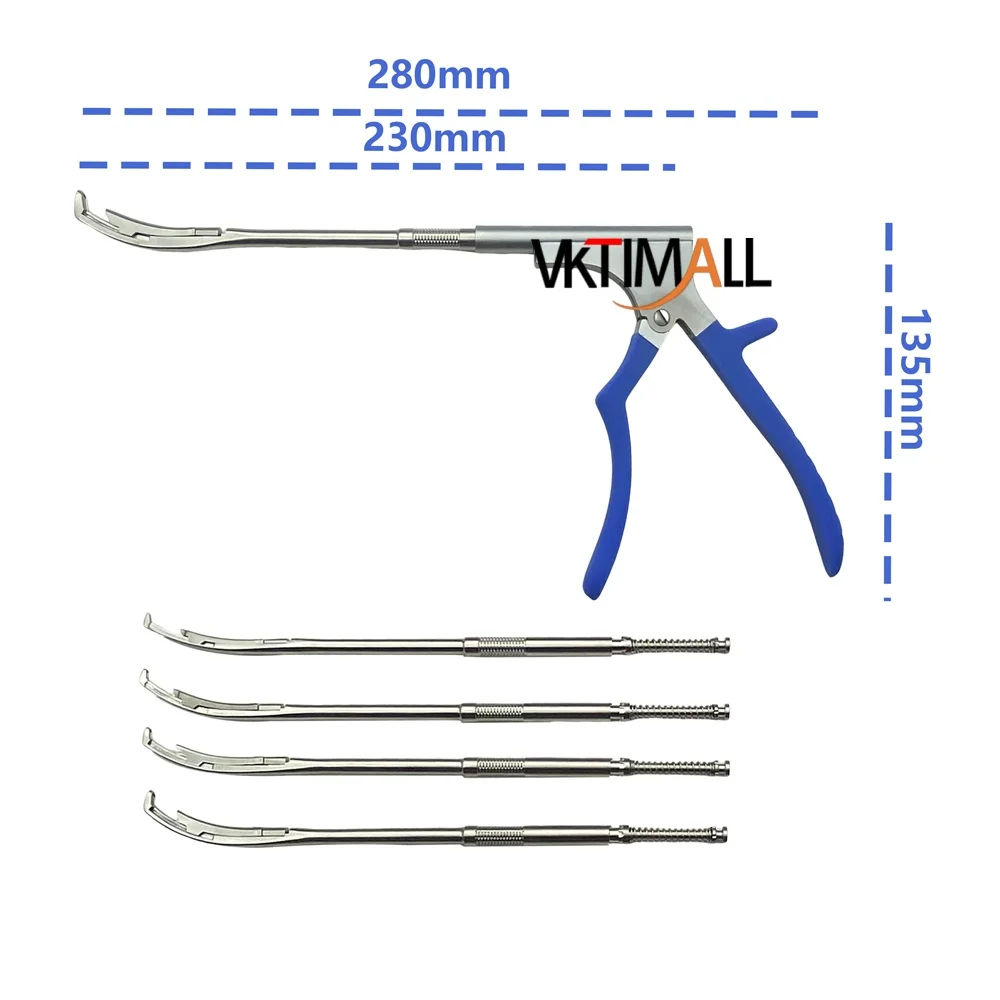QSWTITAN Rotating Kerrison Rongeurs Set Kerrison Laminectomy Rongeurs Silicone handle Autoclaveable