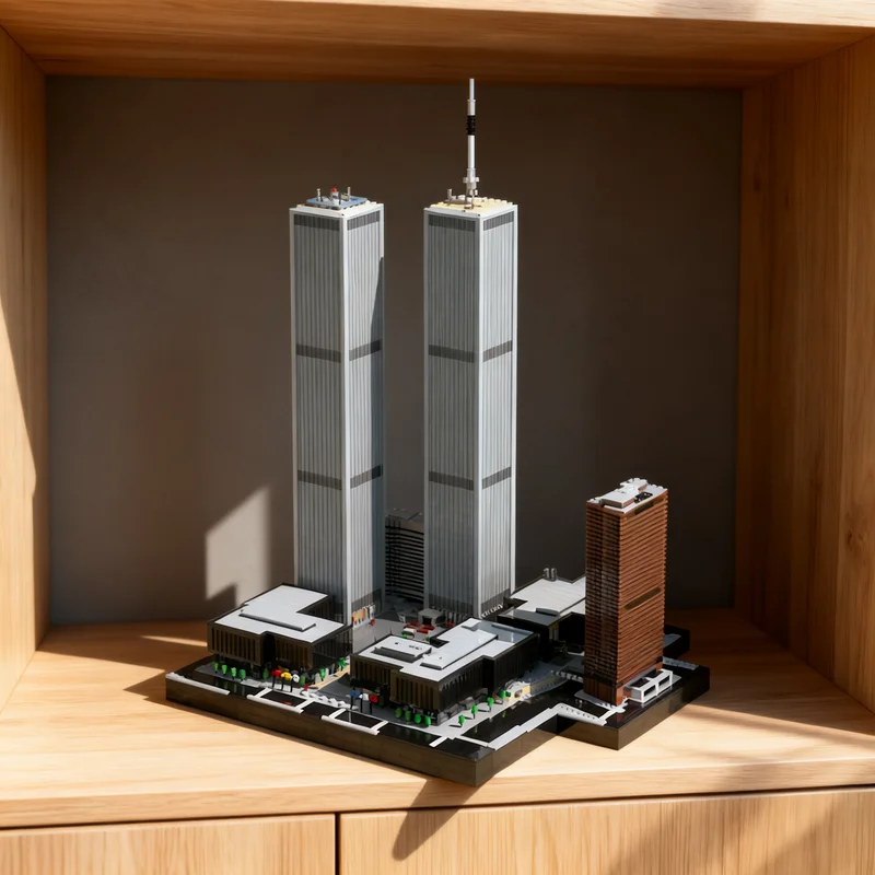 12400pcs MOC Architecture The World Trade center 1 625 Model Christmas Gift Home Decor And Creative Set Shelf