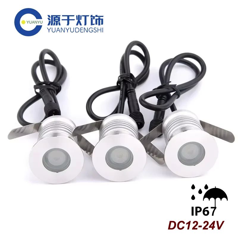 

12pcs 1W 3W 12V IP68 Waterproof Outdoor Led Recessed Deck Floor Light Spot Lamp Spotlight Patio Paver Light Garden Landscaping