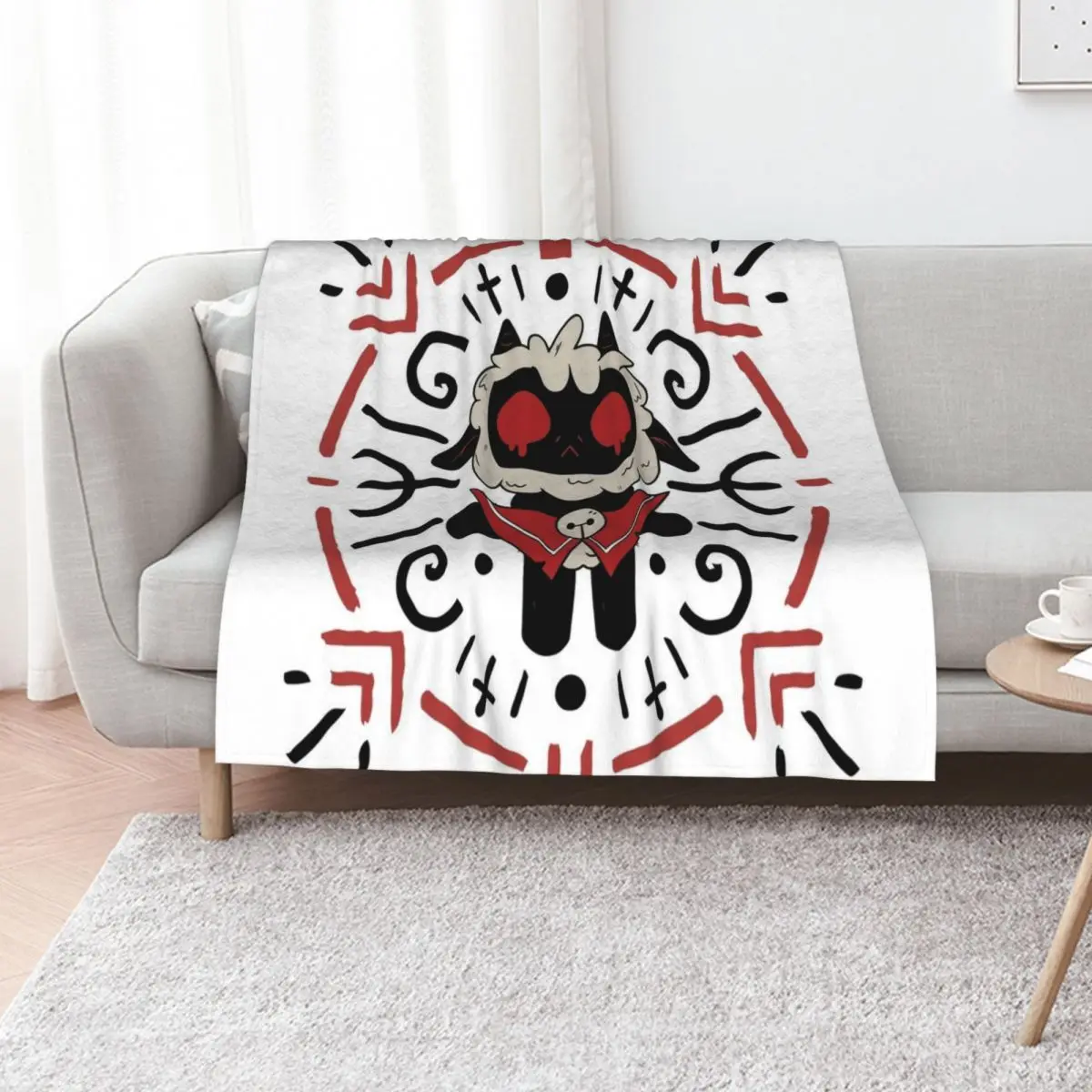 Одеяло Cult Of The Lamb Magic Circle Пушистые одеяла и пледы Мягкие одеяла для диванов Одеяла