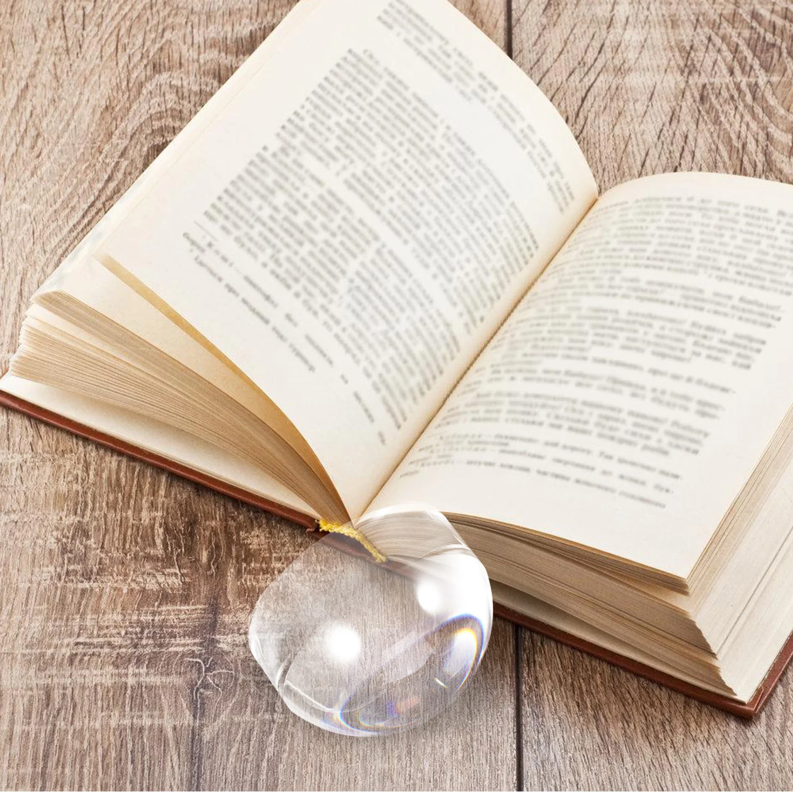 

6X Acrylic Desktop Magnifier: Full Page Reading Magnifier For Books Newspapers Stamps Maps Small Prints Office Documents Senior