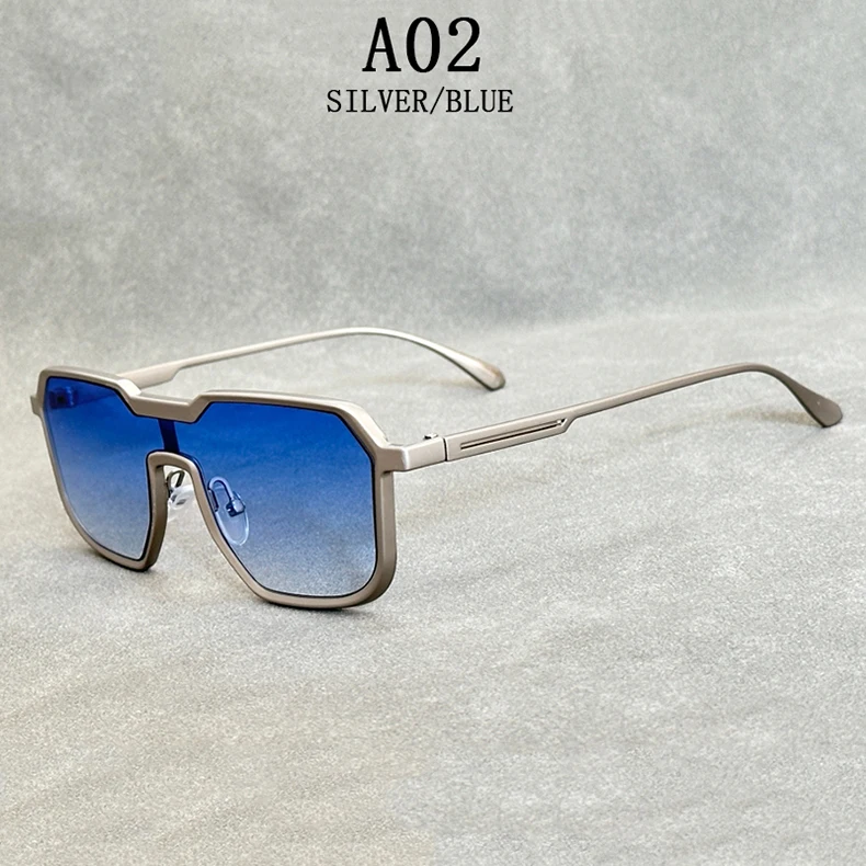 Schwere Metall Sonnenbrille Für Männer Steampunk Mode Gläser Vintage Shades Retro Platz Gafas De Sol Hombre Lunette De Soleil Homme – Detail 2