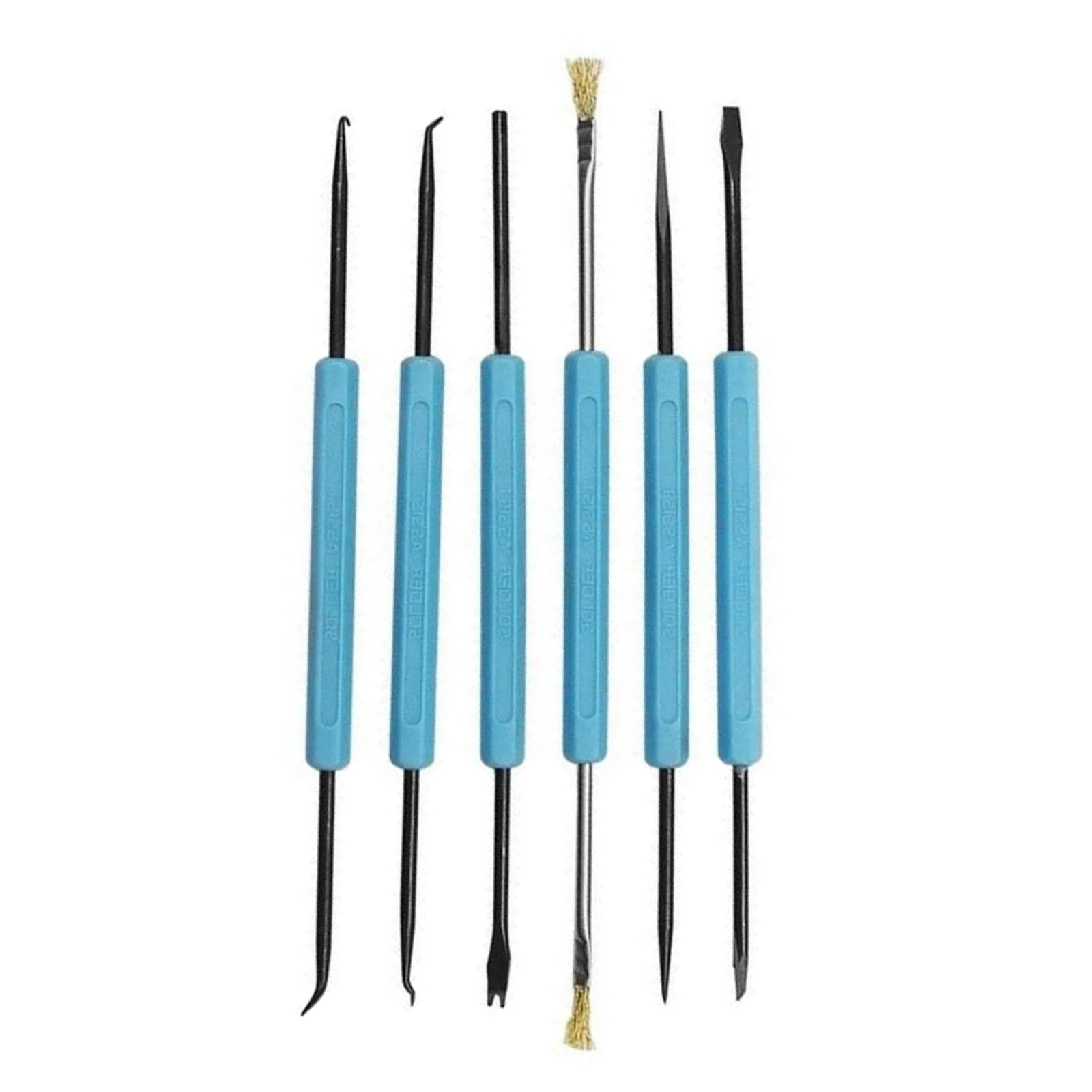 6Pcs/Set Desoldering Aid Tool Kit Soldering Aid Assist Repair Tools PCB Cleaning Repair Tool Electronic Components Welding Tool