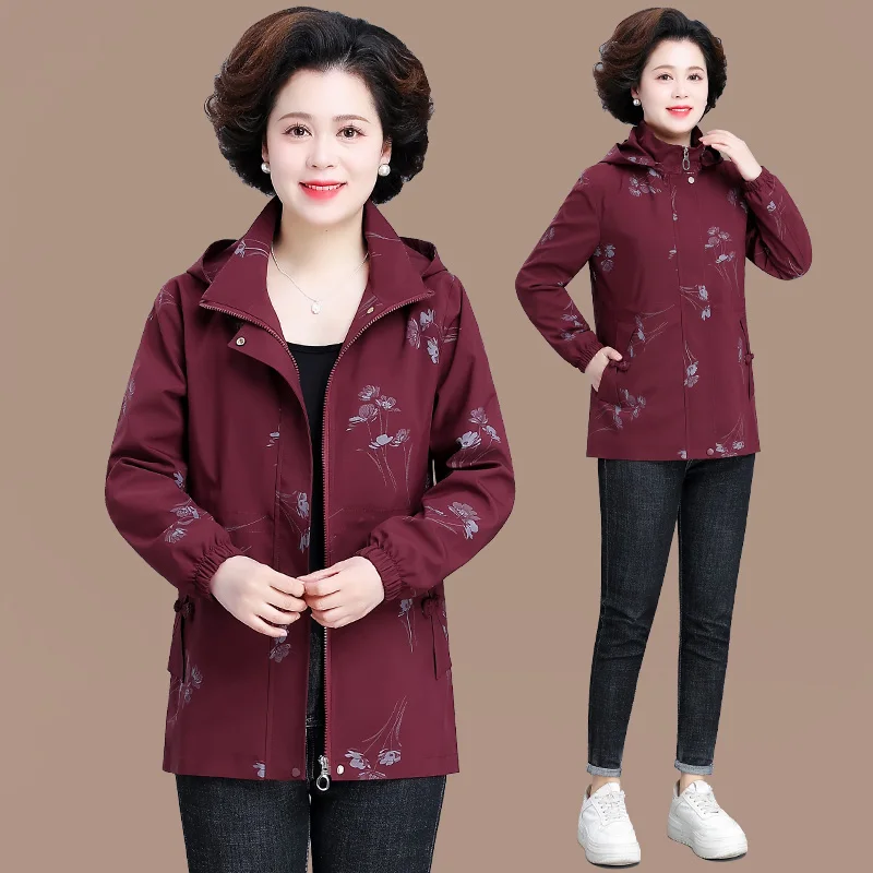 

Весенний женский пальто-жакет среднего размера для повседневной носки, модный весенне-осенний топ для женщин среднего возраста