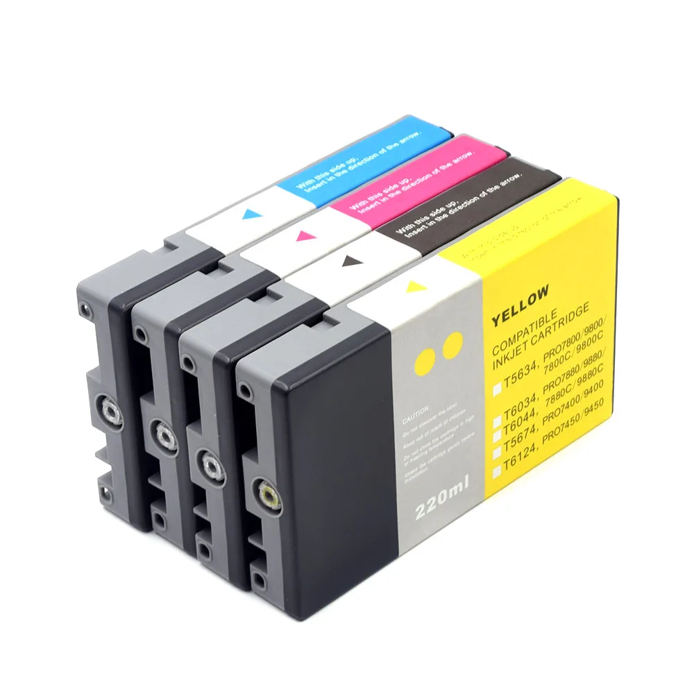 

T6122-T6124 T6128 220ML 8Pcs Full Compatible Pigment Ink For Epson Stylus PRO 7450 9450 Printers