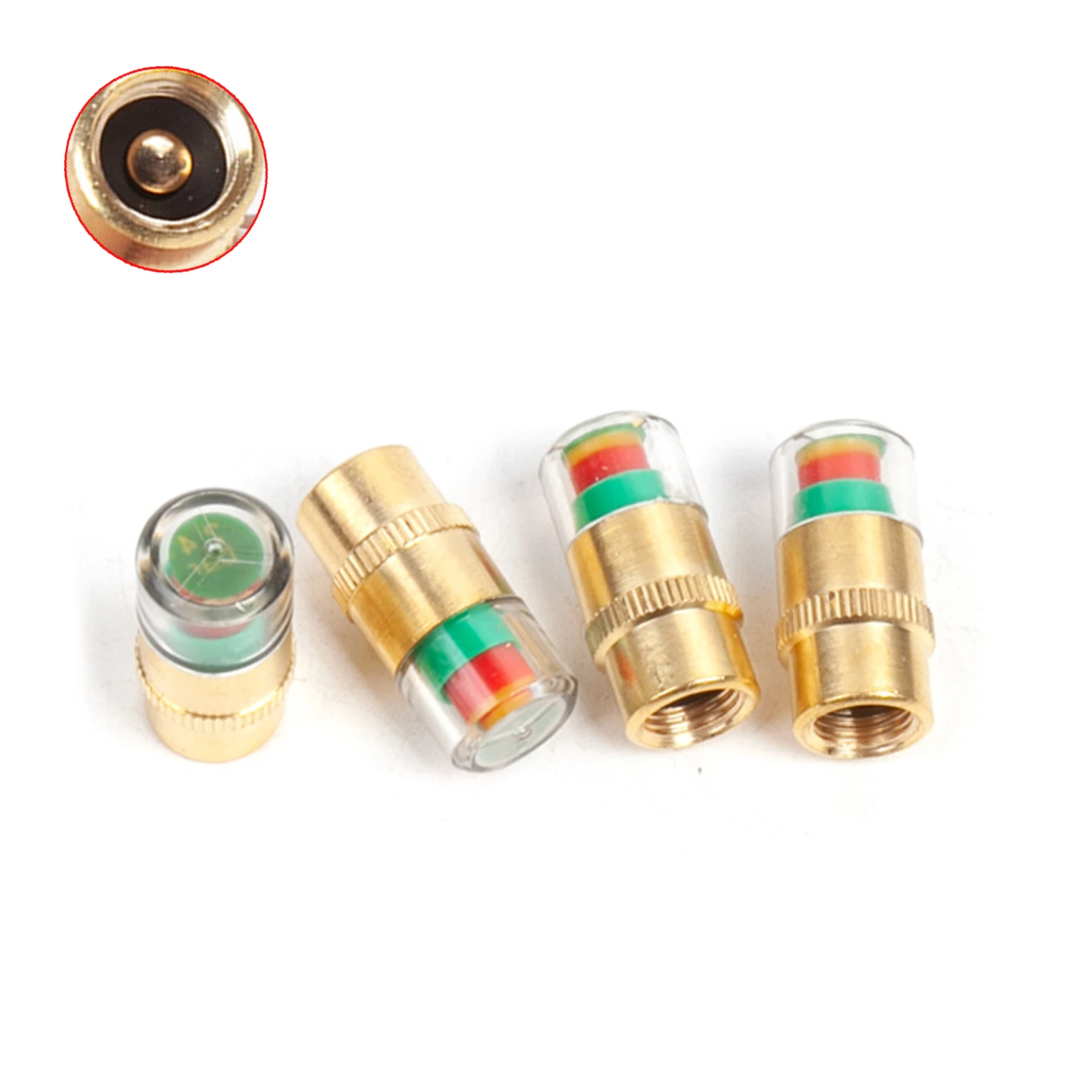 

4x Car Tire Pressure Monitor Valve with Sensor Indicator for Accurate and Timely Tire Pressure Monitoring and Alerts