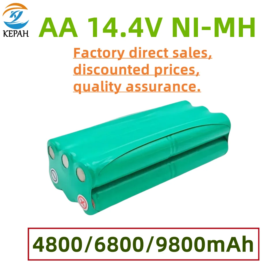

New Robot Vacuum Cleaner Battery, 14.4V, NI-MH 4800mAh, 6800mAh, 9800mAh, for liberoV-M600 / M606 v-bott270/271