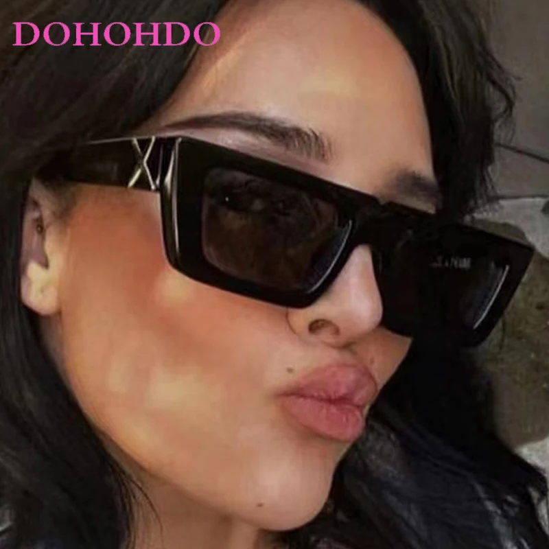 

Fashion Luxury Designer Personality Square Sunglasses Men Women Vintage Trend Summer Traveling Driving Shades Sun Glasses UV400