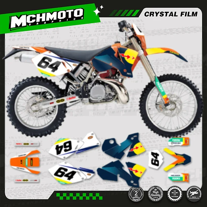 

MCHMFG for KTM 2001 2002 EXC 2001 2002 SX SXF Custom Motorcycle Graphics Background Decal Sticker Kits