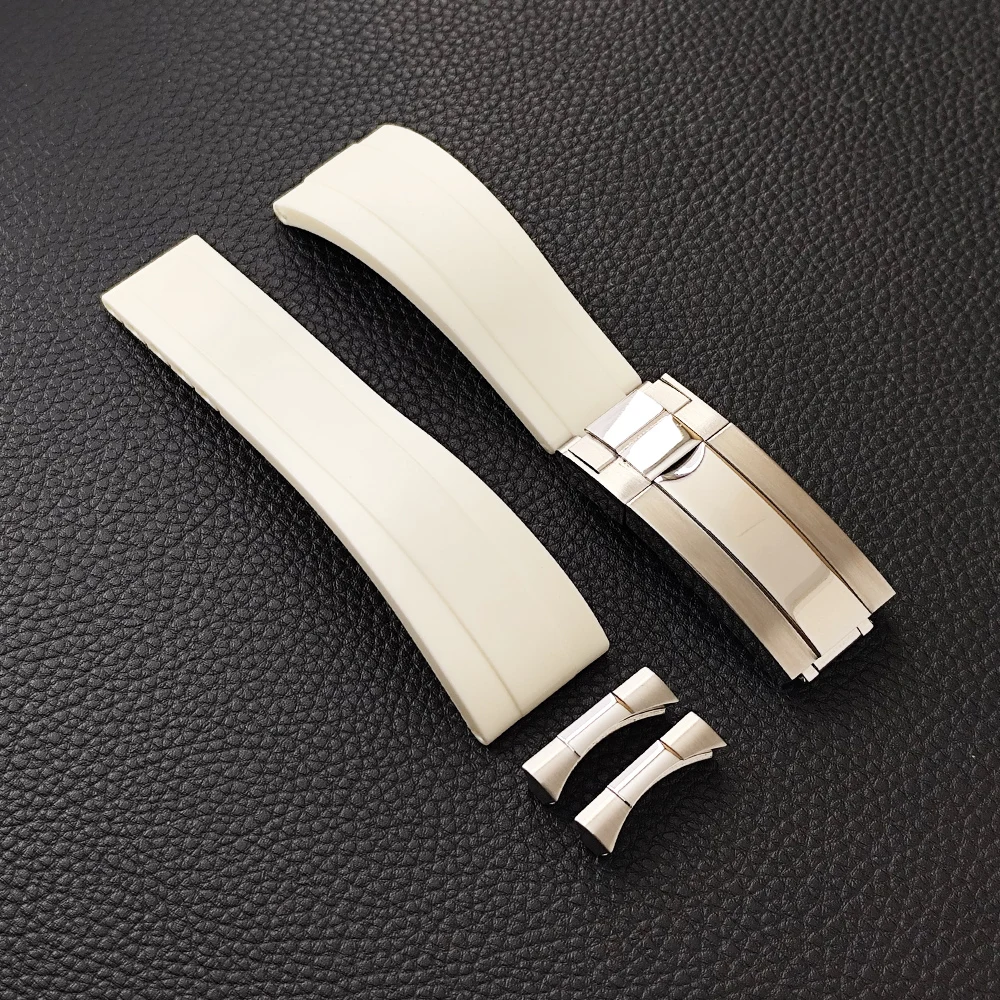Uhrenarmband passend für 20mm breites VK63-Gehäuse, Uhrenzubehör, 20mm Gummiarmband mit gebogenen Uhrenarmbandenden, Teile für mechanische Uhren – Detail 5