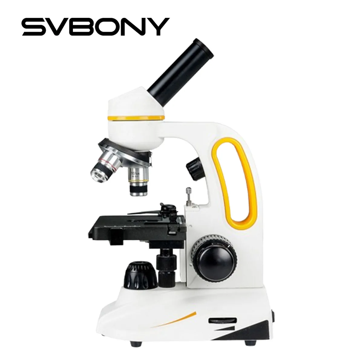 Svbony SM202 Microscopio Compuesto Monocular Portátil con Aumento de 40-2000x, Portátil para Actividades de Monitoreo Agrícola