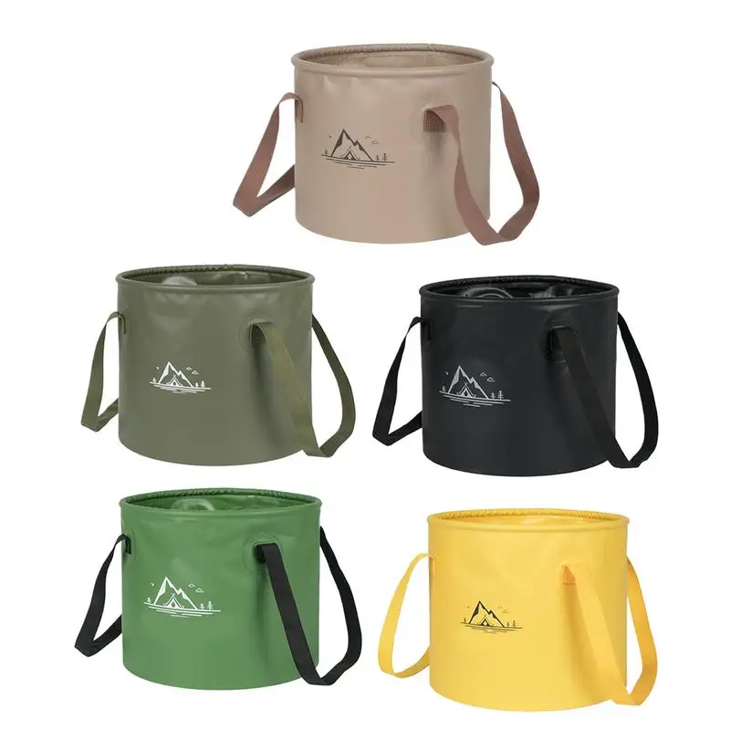 Foldable Bucket Water Bucket with Handle 20L Portable Shower Bucket Multifunctional Fish Bucket for Camping Hiking Traveling