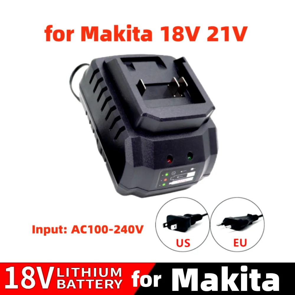 Battery Charger Suitable For Makita 18V 21V Li-ion Battery Portable Fast Charger for Makita Battery Replacement EU Plug US Plug