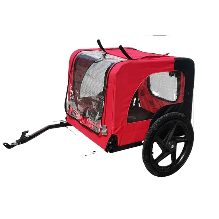 

China Large Pet Bike Trailer Dog Stroller & Jogger With Shocks Non Tipping. Green/Yellow/black/red Bicycle Cargo Trailer