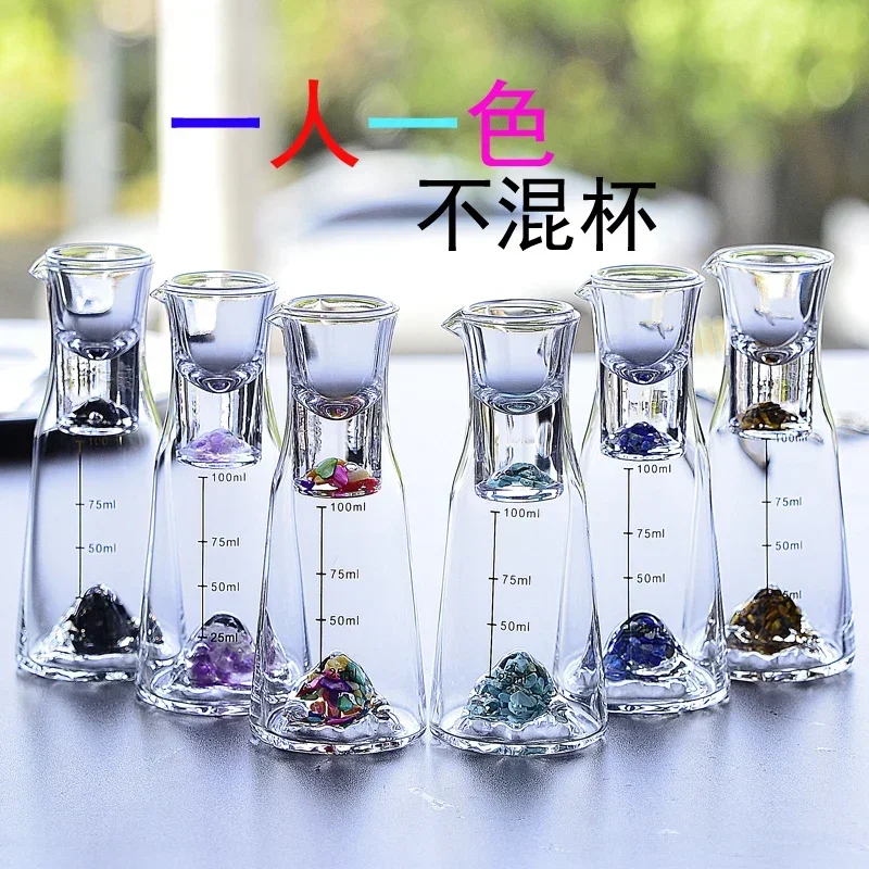 Crystal glass high-end white wine glass set scale luxury wine dispenser