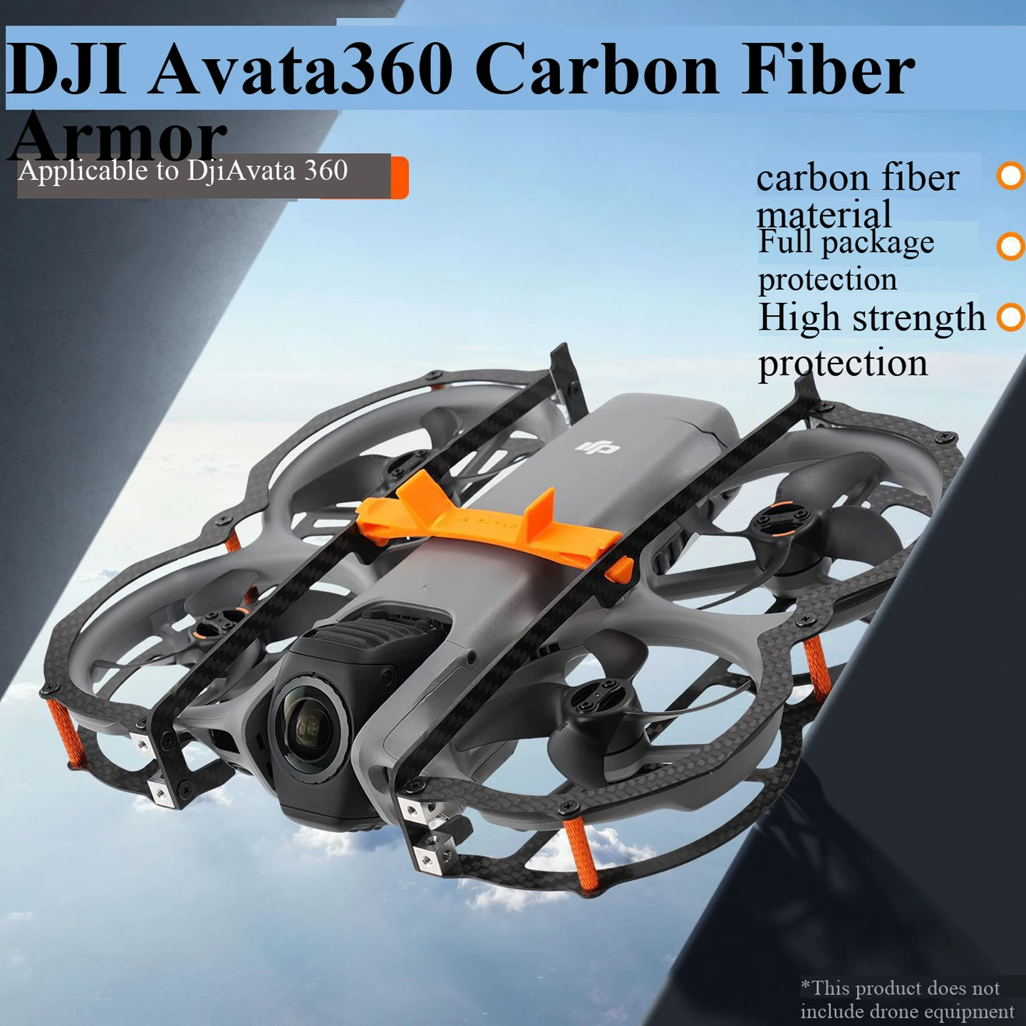 gimbal-bumper-guard-for-dji-avata-360-all-carbon-fiber-armored-anti-collision-mecha-cover-prop-protector-anti-collision-cover