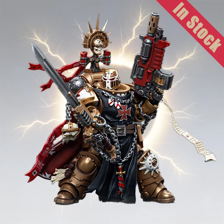 

JOYTOY Warhammer 40K Black Templars High Marshal Helbrecht Action Figure Toys Dolls Marshal Helbrecht Model Fans Collection