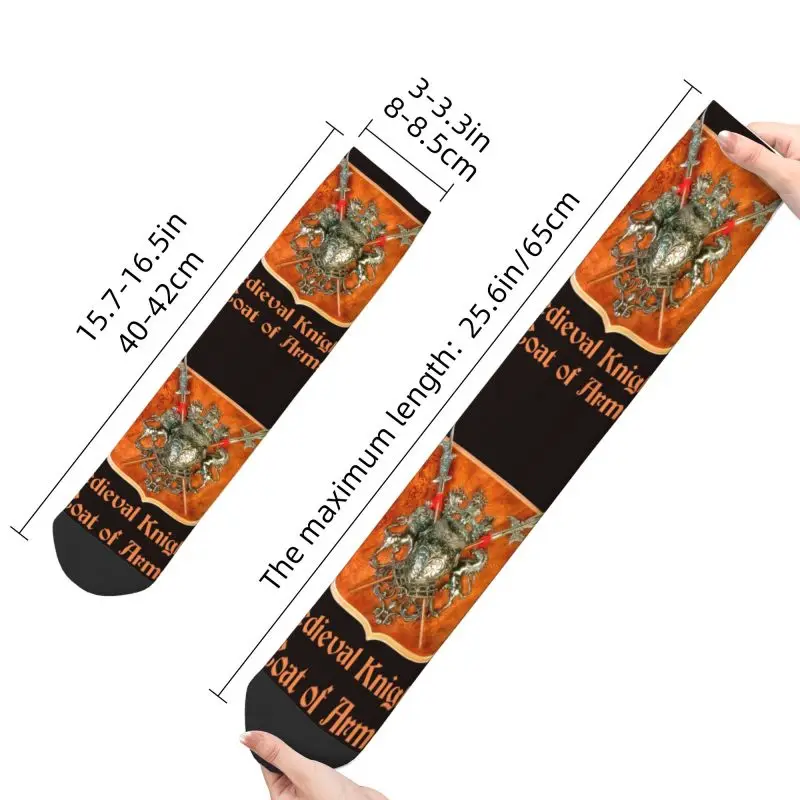 Medieval Crusader Coat Of Arms Mens Crew Socks Unisex Fashion Knights Templar Warrior Spring Summer Autumn Winter Dress Socks