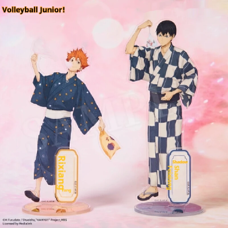 

Anime Characters Volleyball Youth Yukata Series Standing Acrylic Stand Volleyball Boys Peripheral Figures Model Birthday Gifts
