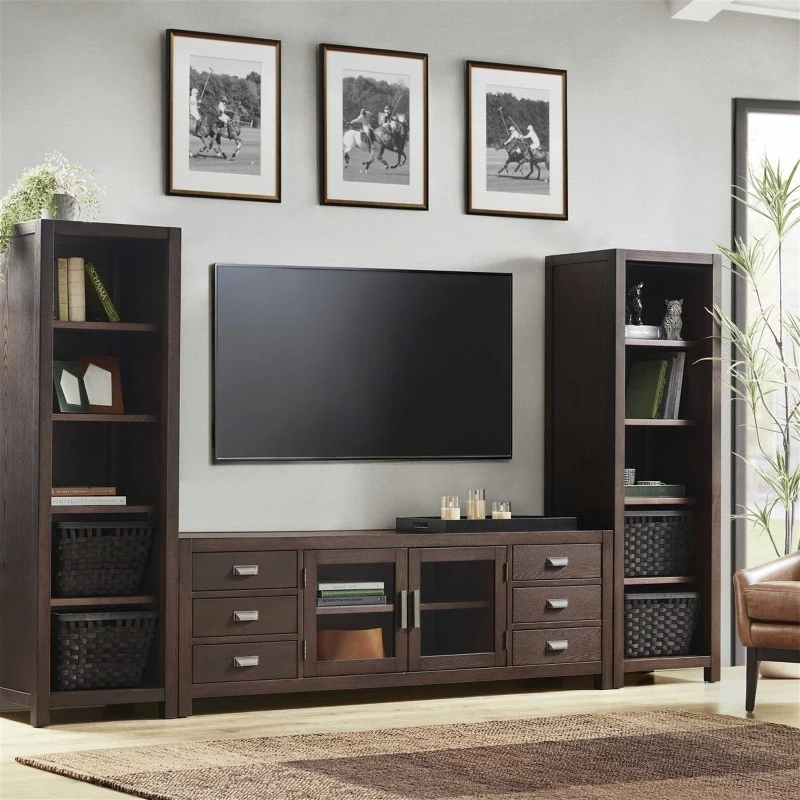 Retro, solid wood, American, living room, floor-to-ceiling locker, storage, study, bookshelf, furniture