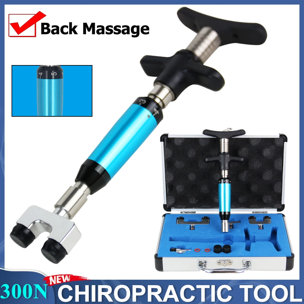 

Chiropractic Adjusting Tools Manual Spine Correction Gun 4 Replaceable Head Intensity Treatment Body Relax Pain Relief Massager