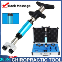 Manual Spine Correction Gun 4 Replaceable Heads Intensity Treatment Body Relax Pain Relief Massager Chiropractic Adjusting Tools