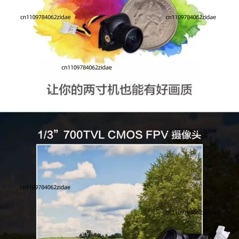 For Analog FPV HD Mini Camera for 2‑inch Frame RC Racing Drone Quadcopter Aerial Photography Accessories