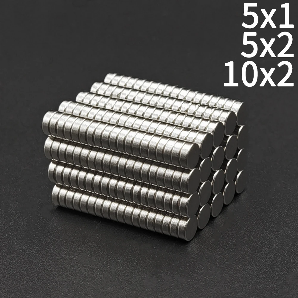 5x1 5x2 10x2 Starke Neodym-Magnete NdFeB Runde Supermagnete für Kühlschrank, Bau und Heimwerkerbedarf – Detail 1