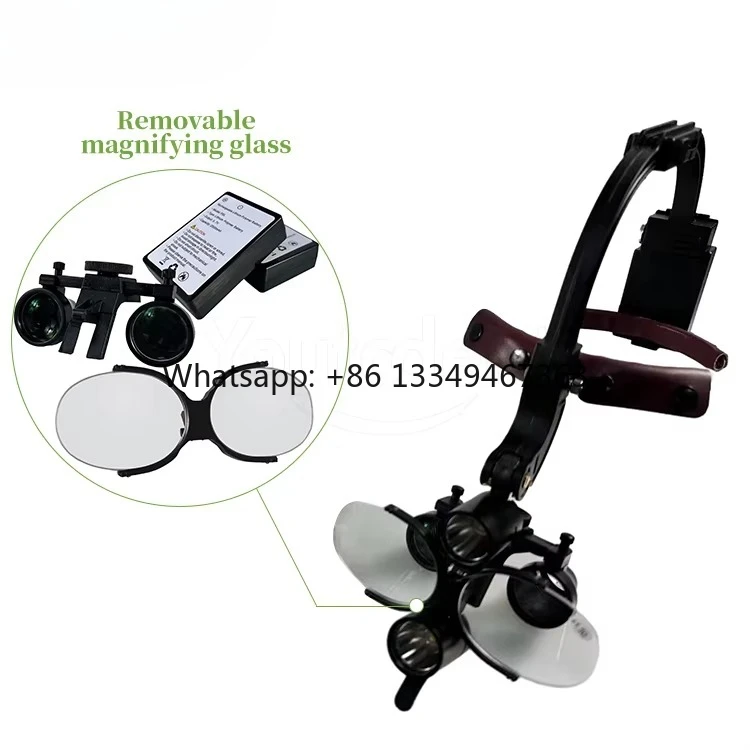 

In Stock Head-Mounted Surgical Double Light Magnifier 3.5X Loupes for Powered by Machinery Hot Sale
