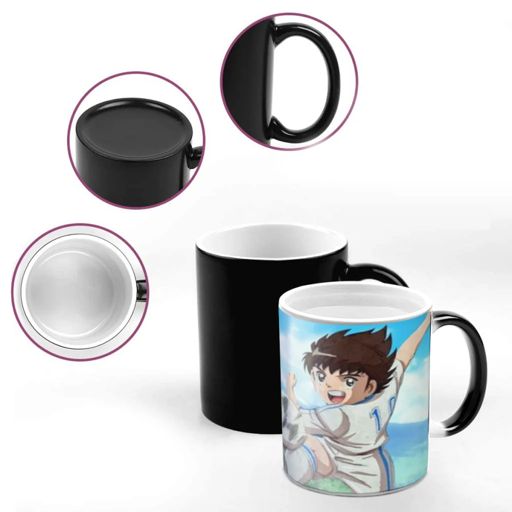 C-Captain_Tsubasa Cartoon Coffee Mugs And Mug Creative Color Change Tea Cup Ceramic Milk Cups Novelty Gifts