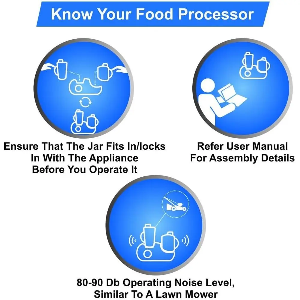 8-Cup Food Processor, Black, 1600W Power