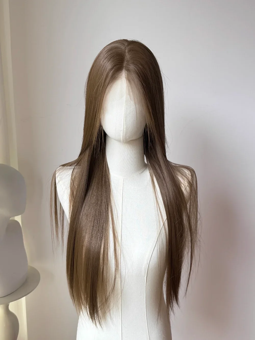 

16inch 5*5 Brown straight Lace Front Hair 100% Human Hair Wig 150 Density with Baby Hair Pre-Plucked Soft Hair Wig