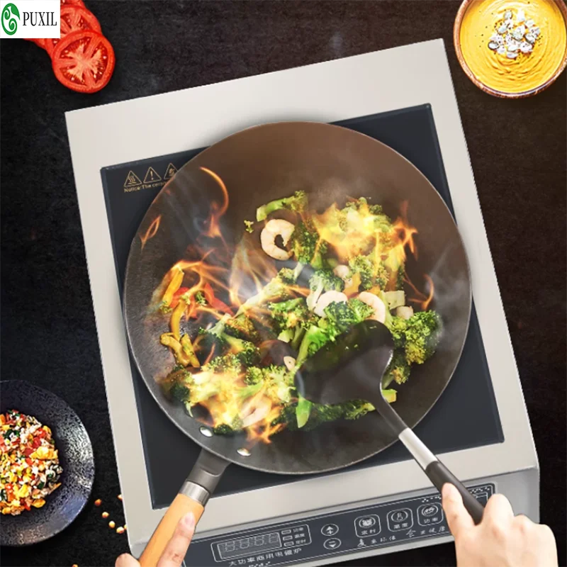 Fornello a induzione ad alta potenza 3500W Fornello per friggere per uso domestico commerciale Fornello per pentola calda Canteen Ristorante Fornello elettrico commerciale