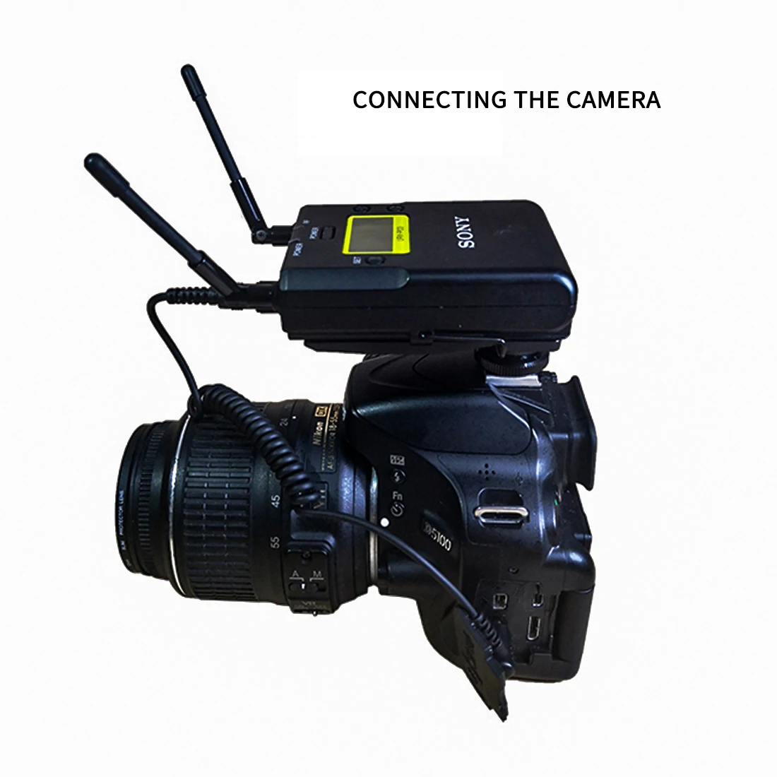 Canfon CF-CSD11 совместимый с беспроводным микрофоном Sony Sennheiser с аудиовыходом для камеры