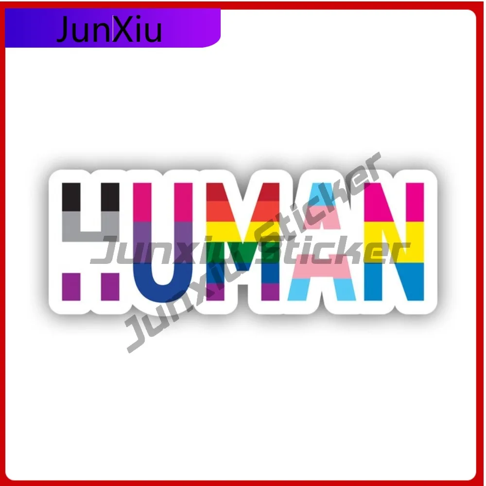 

Human Lgbt Flag Gay Pride Sticker Uv Protected Lesbian Gay Bisexual Transgender Rainbow Flag Car Sticker Vinyl Decal Waterproof