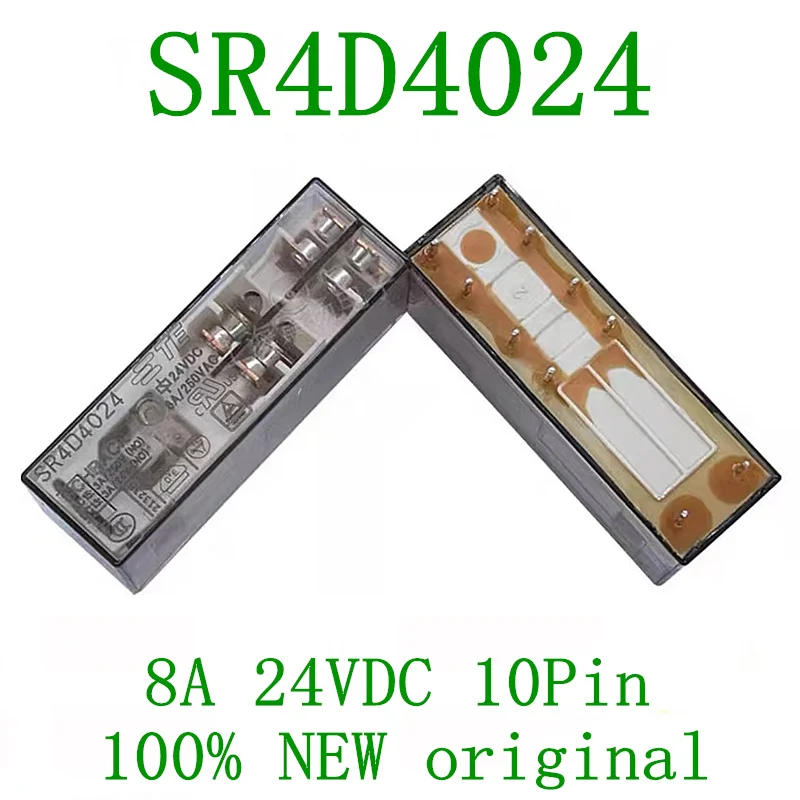 TE safety relay SR4D4024 24VDC 8A250VAC 10Pin